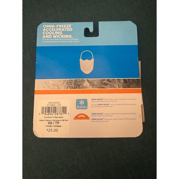 Columbia Chill River™ Neck Gaiter XS Omni-Freeze & Omni-Shade Cooling UV Protec - Picture 4 of 5